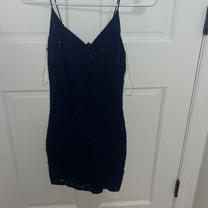 Never worn navy sequence dress
